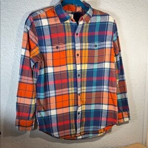 GAP Kids Colorful Plaid FlayButton Down Shirt